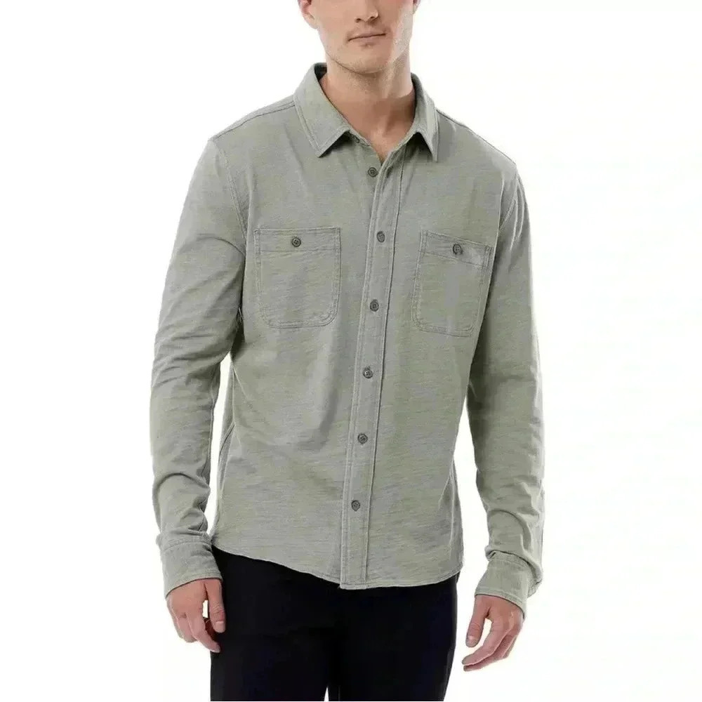 32 Degrees Men's Long Sleeve Button Down Shirt, Green Size Small New
NWT